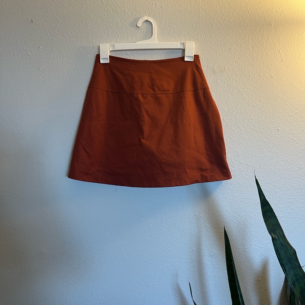 Girlfriend Collective Rust Mini Skirt